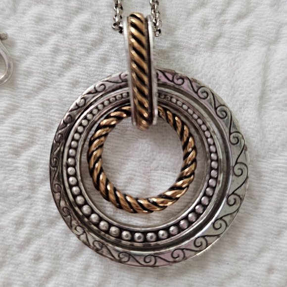 Brighton Set Silver & Gold Plated, Rapture Necklace. (Retired) - Picture 2 of 3